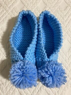 Hand Made Knitted Warm Socks Size M